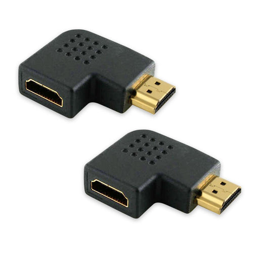 2 Pack Cablesson Vertical Flat Left 90 Degree HDMI Adapter