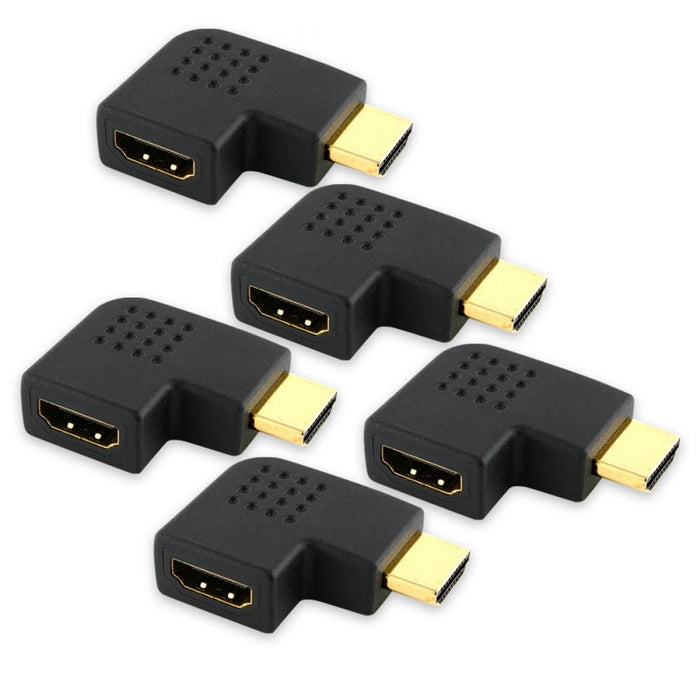 5 Pack Cablesson Vertical Flat Left 270 Degree HDMI Adapter