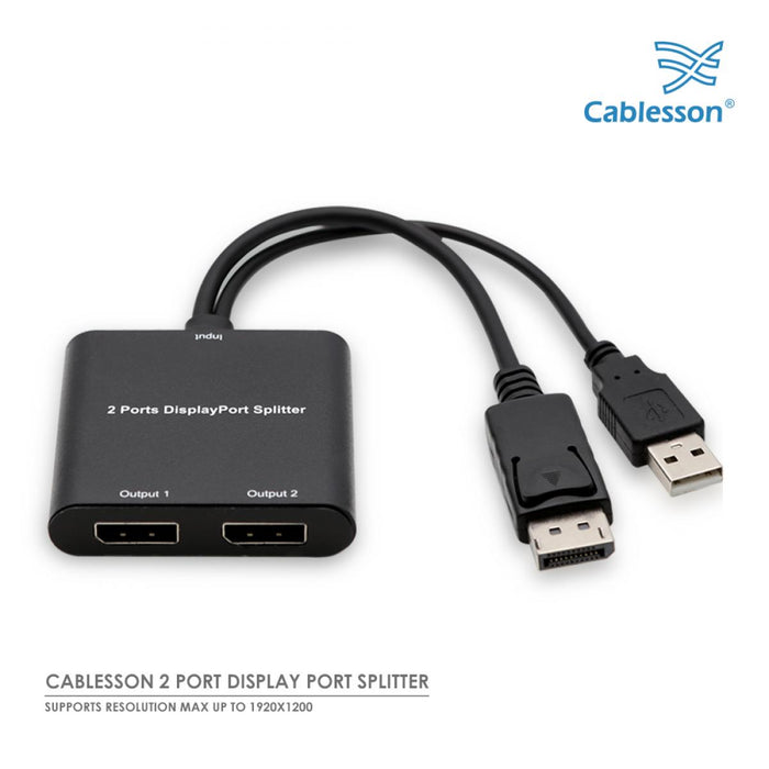 Cablesson 2 Port Display Port Splitter