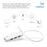 Cablesson USB-C to 4 x USB 3.0 HUB Cable - White