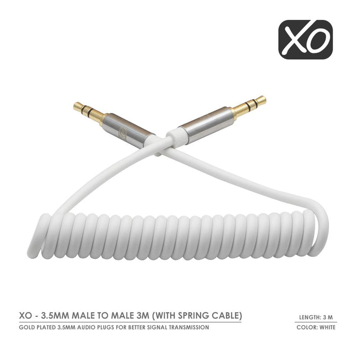 XO - 3.5mm Male to Male (with spring cable) - 1-3m Jack Cable