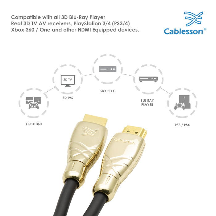 Maestro 8m Ultra Advanced High Speed HDMI Cable with Ethernet - Gold