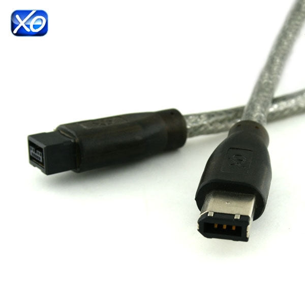 XO FireWire 800 to 400 Cable - 2m - 9 pin (male) to 6 pin (male) - IEEE 1394b (Compatible with MAC and PC) - 2 Metres PRO FusionXLS Cable - hdmicouk