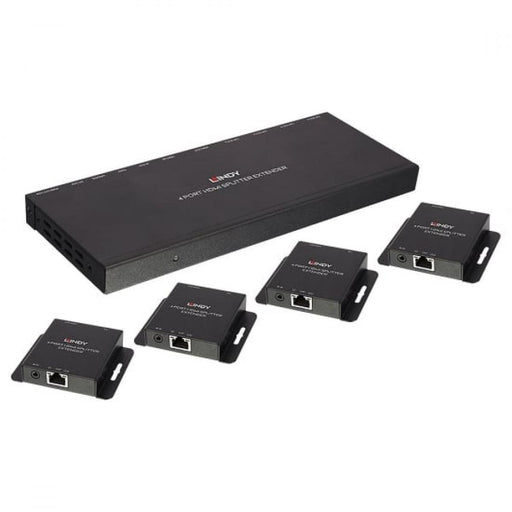 Lindy 50m Cat.6 4 Port HDMI and IR Splitter Extender with Loop Out