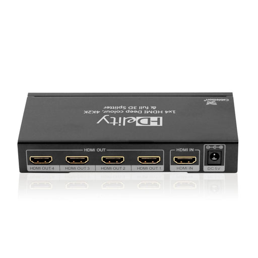 Cablesson HDelity 1x4 HDMI splitter with 4K2K with Ivuna Flex Plus 0.5m High Speed HDMI Cable with Ethernet