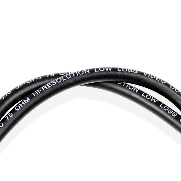 Van Damme Plasma Grade 75 Ohm Standard Video Coaxial Cable, Black 268-306-000 50 Metre / 50M - hdmicouk