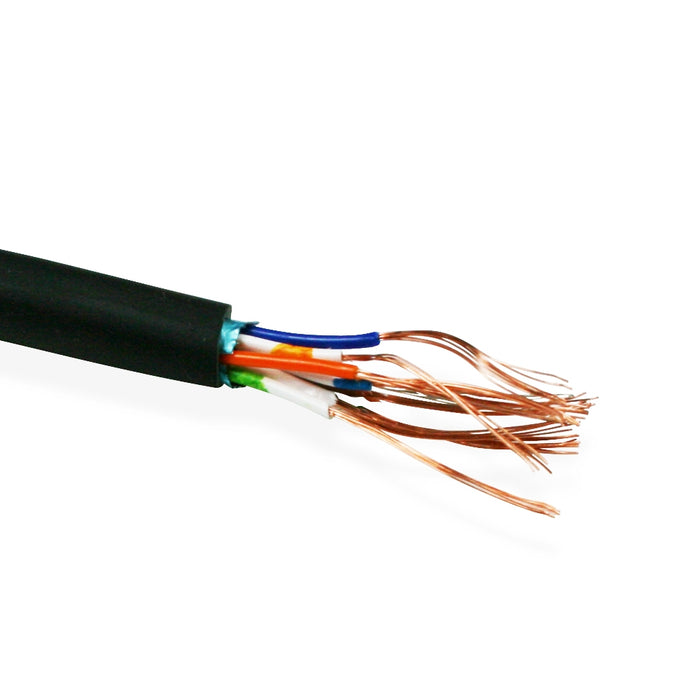Van Damme Tourcat Cat 5E Flexible Stranded Conductor Cable F/UTP, Black 268-450-000 3 Metre / 3M - hdmicouk