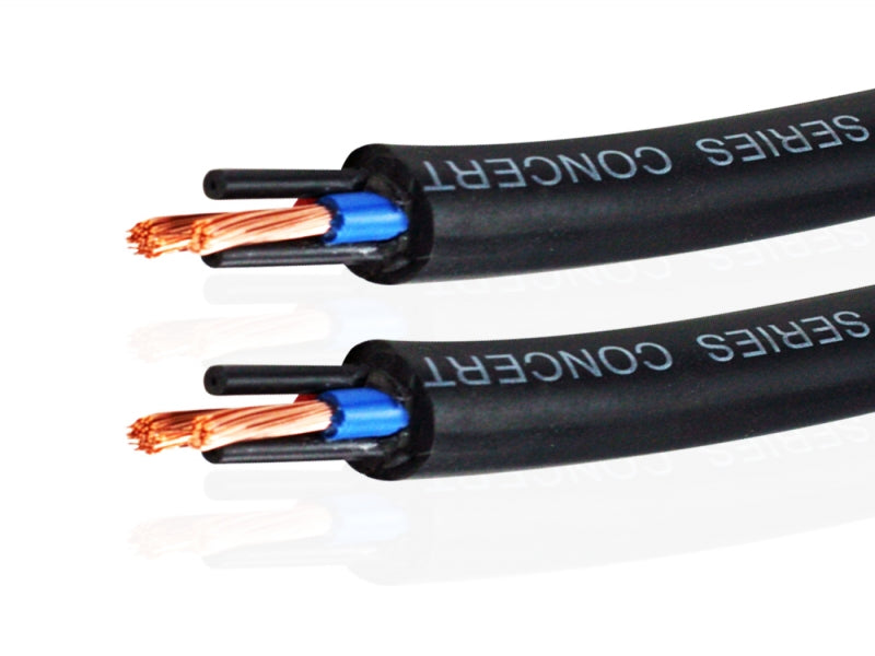 Van Damme Black Series Tour Grade 2 x 4.00mm Twin-Axial Speaker Cable, Black 268-545-000 1 Metre / 1M - hdmicouk