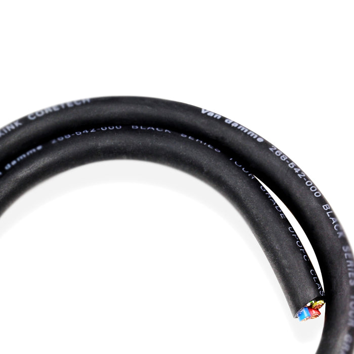 Van Damme Black Series Tour Grade 4 x 2.50mm Multicore Speaker Cable, Black 268-542-000 23 Metre / 23M - hdmicouk