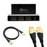 Cablesson 1x2 HDMI 2.0 Splitter WITH EDID (18G) and 3 Pack Ivuna Advanced Premium Certified HDMI Cable 2.0 - 1m