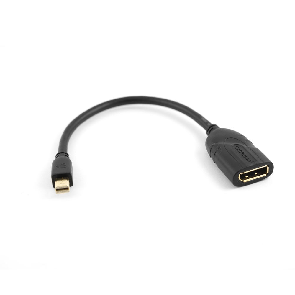Cablesson Mini DisplayPort to DisplayPort adapter - Mini DP to DP adapter/cable - Thunderbolt displayport adapter male to female - for Macbook, iMac, 24k Gold Plated - Black - hdmicouk