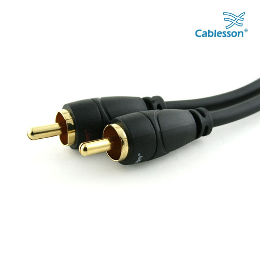 Ivuna RCA (Phono) Male to Female ( 3.5mm Stereo) Jack Cable 0.2 Metre - Black - hdmicouk