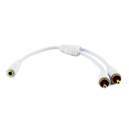 Ivuna RCA male to Female 3.5mm Jack Analogue cable - White, 0.2m - High performance Stereo Audio Adapter Cable - for iPhone, iPod, MP3 to Home Theater, Receiver or any audio device with audio output - hdmicouk