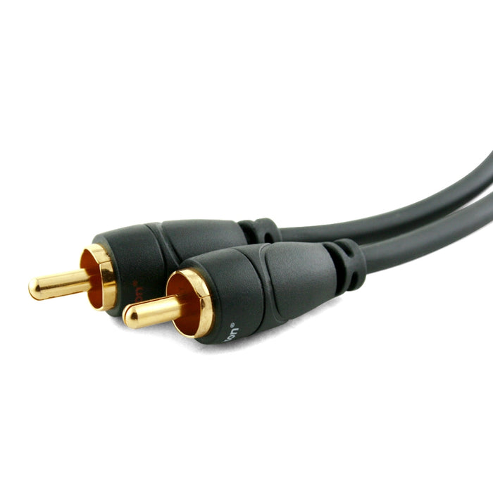 Ivuna RCA male to Male 3.5mm Jack Analogue cable - Black, 2m - High performance Stereo Audio Adapter Cable - connects iPhone, iPod, MP3 to Home Theater, Receiver or any audio device with audio output - hdmicouk
