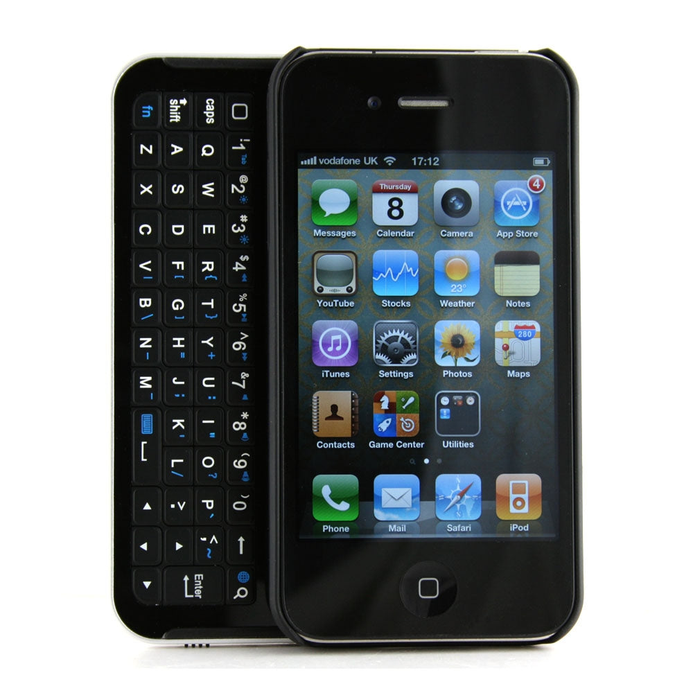 iPhone 4 Bluetooth 2.0 Silde Keyboard Case - Wireless Keyboard Connection - hdmicouk