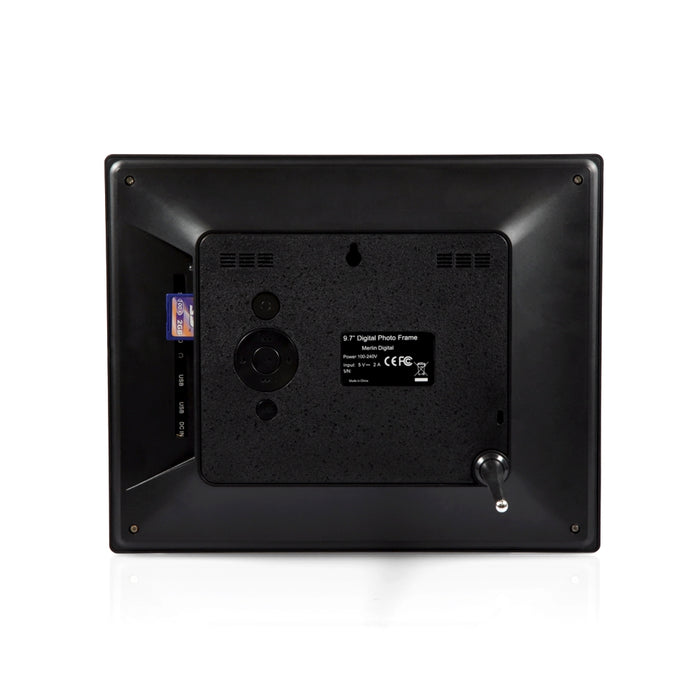 Merlin 9.7 inch Digital Photo Frame (Plays JPEG I Audio: MP3, WMA, MPEG1, MPEG2, AVI (MJPEG) ) - hdmicouk