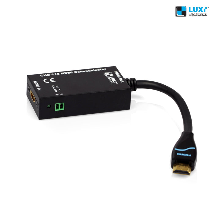 LUXI HDMI Communicator (CHD-110) - 24k Gold plated connectors, CE, FCC and RoHS compliant and 3D, 4k (Ultra HD) compatible, Deep Color - PVC Casing - hdmicouk