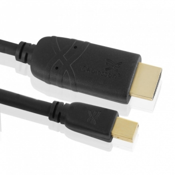 Cablesson 1m Mini DisplayPort to HDMI Cable Black - hdmicouk