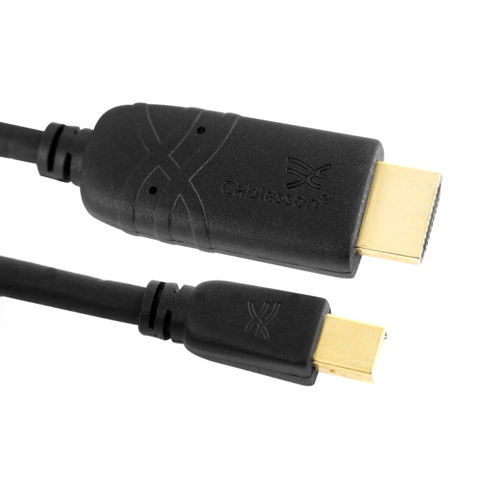 Cablesson 1m Mini DisplayPort to HDMI Cable Black - hdmicouk