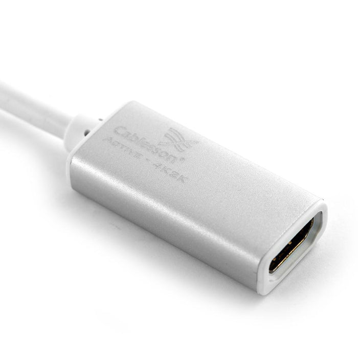 Cablesson Displayport (Male) (DP) to HDMI (Female) cable High Speed incl. audio transmission | upto 4k | Displayport (plug M) to HDMI (plug A) | certified | Apple and PC - White - hdmicouk