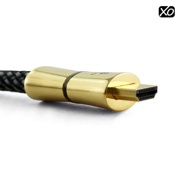 XO GOLD EDITION - 1m / 1 Metre HDMI Cable with Ethernet for XBOX 360, SONY PLAY STATION 3 (PS3), DVD, BLU-RAY, HDTV *FULL HD 4k2k New 1.4 Version High-Speed with ETHERNET and 3D 10.2GPS* Sound & Vision - hdmicouk