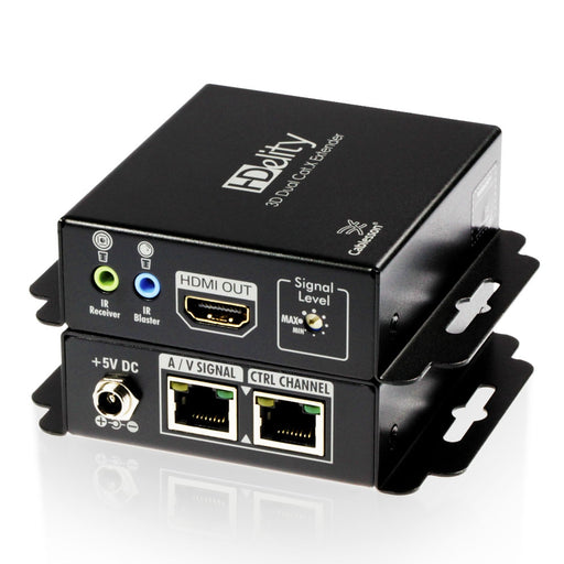 Cablesson HDelity HDMI 3D Dual Cat5/6 (Bi-Directional IR) Single Power - 1080p Full HD (50m) / 720p (60m) - supports 3D, 4k, Full HD, Sky Q and other HD set top boxes, PC, DVD, PS4 - hdmicouk