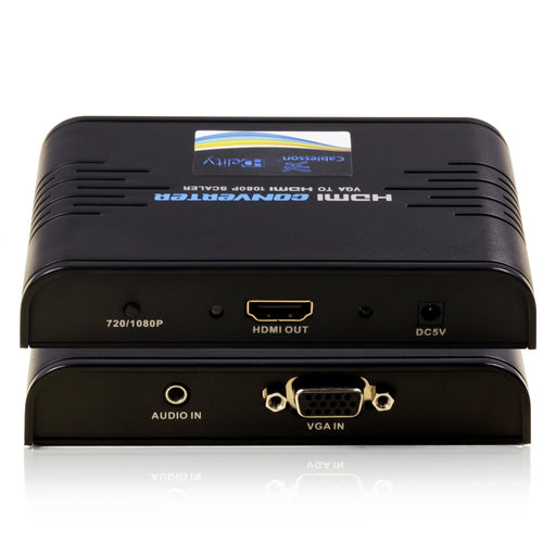 Cablesson HDelity VGA and Audio to HDMI Converter - Supports 1080p Full HD - Connect PC Computer SVGA video + R/L Audio to HDMI monitor or HDTV or Projector - Lifetime Warranty - hdmicouk