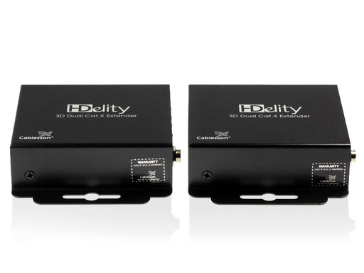 Cablesson HDelity HDMI 3D Dual Cat5/6 (Bi-Directional IR) Single Power - 1080p Full HD (50m) / 720p (60m) - supports 3D, 4k, Full HD, Sky Q and other HD set top boxes, PC, DVD, PS4 - hdmicouk