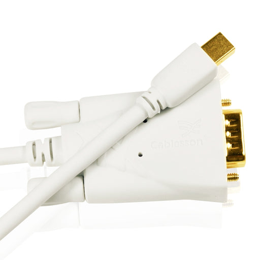 Cablesson 1m Mini Display Port Male to VGA Male Cable - Gold Plated - hdmicouk