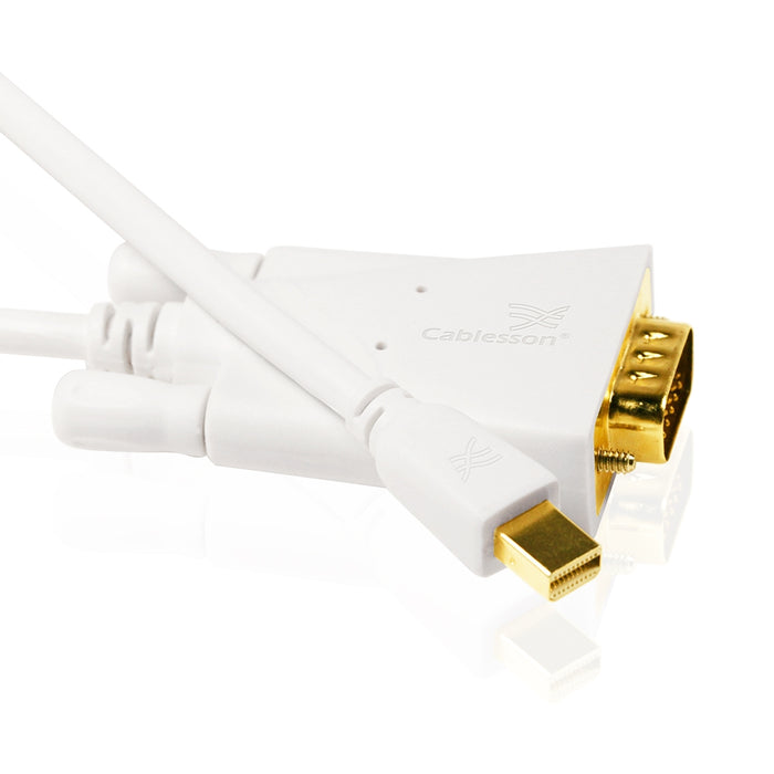 Cablesson 1m Mini Display Port Male to VGA Male Cable - Gold Plated - hdmicouk