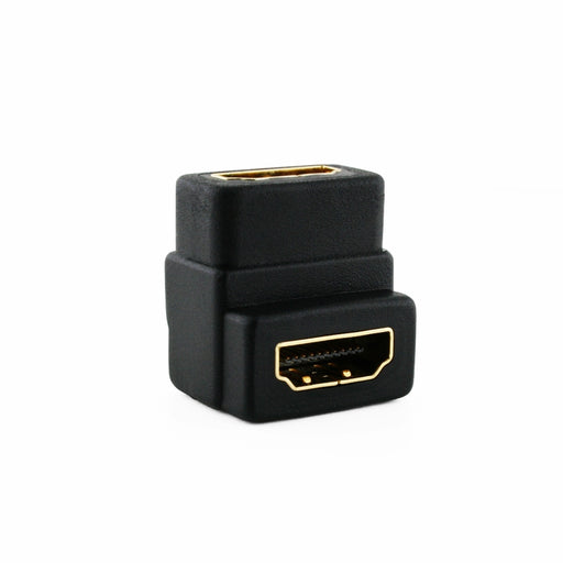 Cablesson Right-Angle 90 Degree HDMI Coupler (Joiner) Adapter - Black - hdmicouk