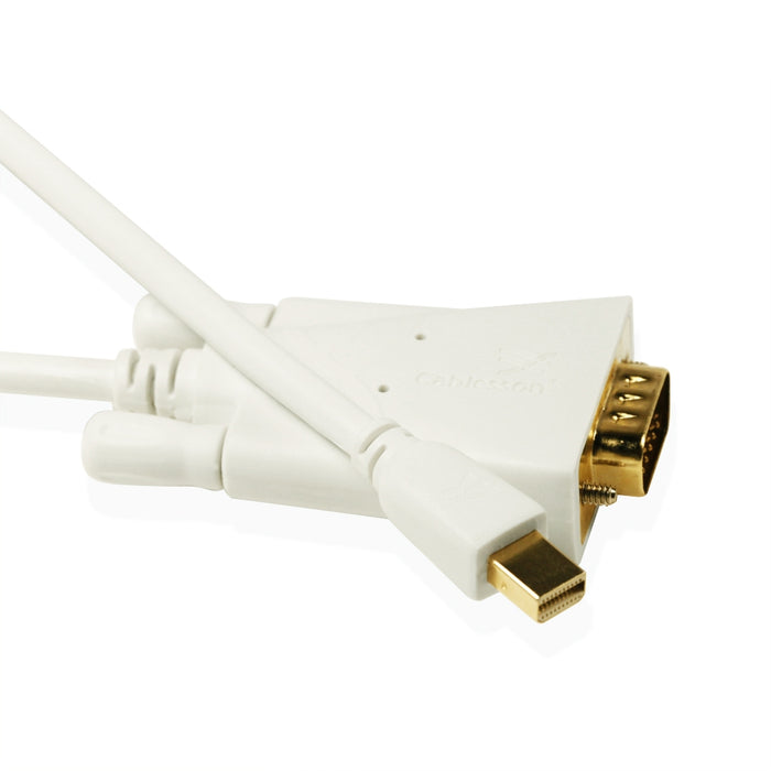 Cablesson 2m Mini DisplayPort Male to VGA Male Cable Thunderbolt Port Compatible - Gold Plated - hdmicouk