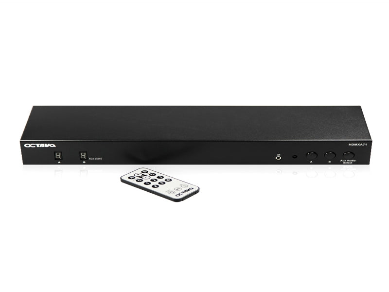 Octava - HDMXA71-UK 4x2 HDMI Matrix + 7.1 Analogue Audio - Converter - hdmicouk