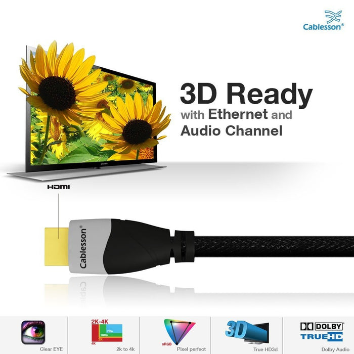 Ikuna Advanced High Speed 1.8M HDMI Cable PRO GOLD BLACK (1.3 Version) - hdmicouk