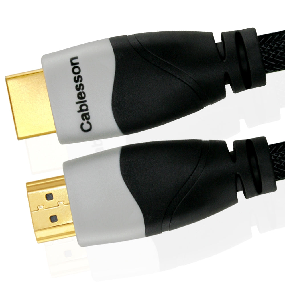 Cablesson Ikuna 1m High Speed HDMI Cable (HDMI Type A, HDMI 2.1/2.0b/2.0a/2.0/1.4) - 4K, 3D, UHD, ARC, Full HD, Ultra HD, 2160p, HDR - for PS4, Xbox One, Wii, Sky Q, LCD, LED, UHD, 4k TVs - Black - hdmicouk