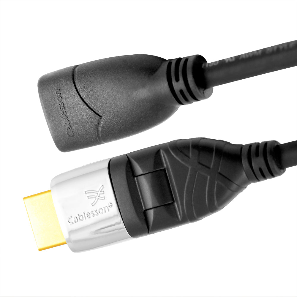 Ivuna Flex Plus Extension HDMI Cable with Adjustable Swivel and Rotating Plug - 0.2m - hdmicouk