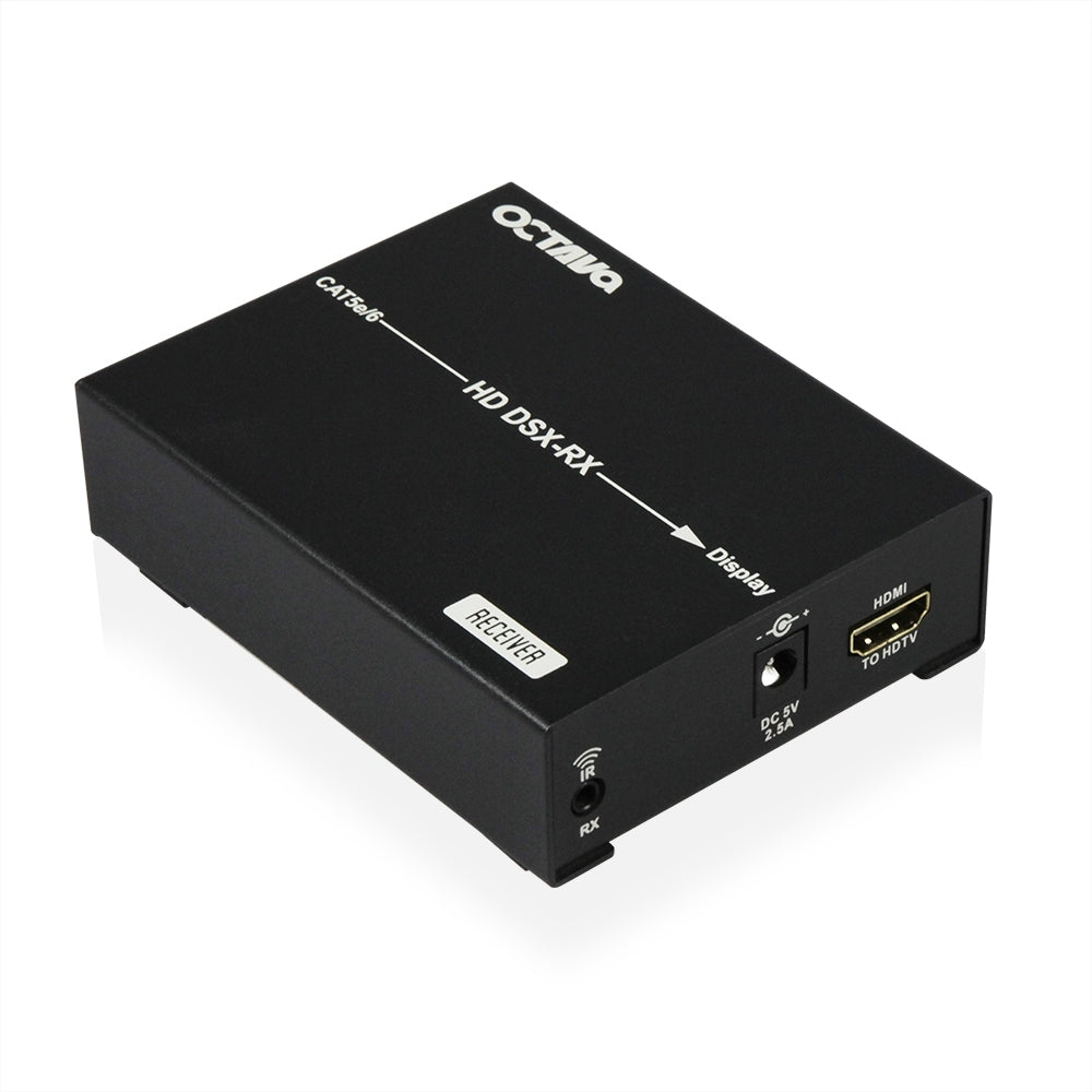 Octava HDMI over LAN/IP Extender (Reciever) with optional IR Passthru - Cat5e / Cat6 / RJ45 network cable - BALUN - 1080p (90m) / 1080p Full HD - LAN NETWORK (TCP/IP) - HD OVER IP - 3D Compatible - hdmicouk