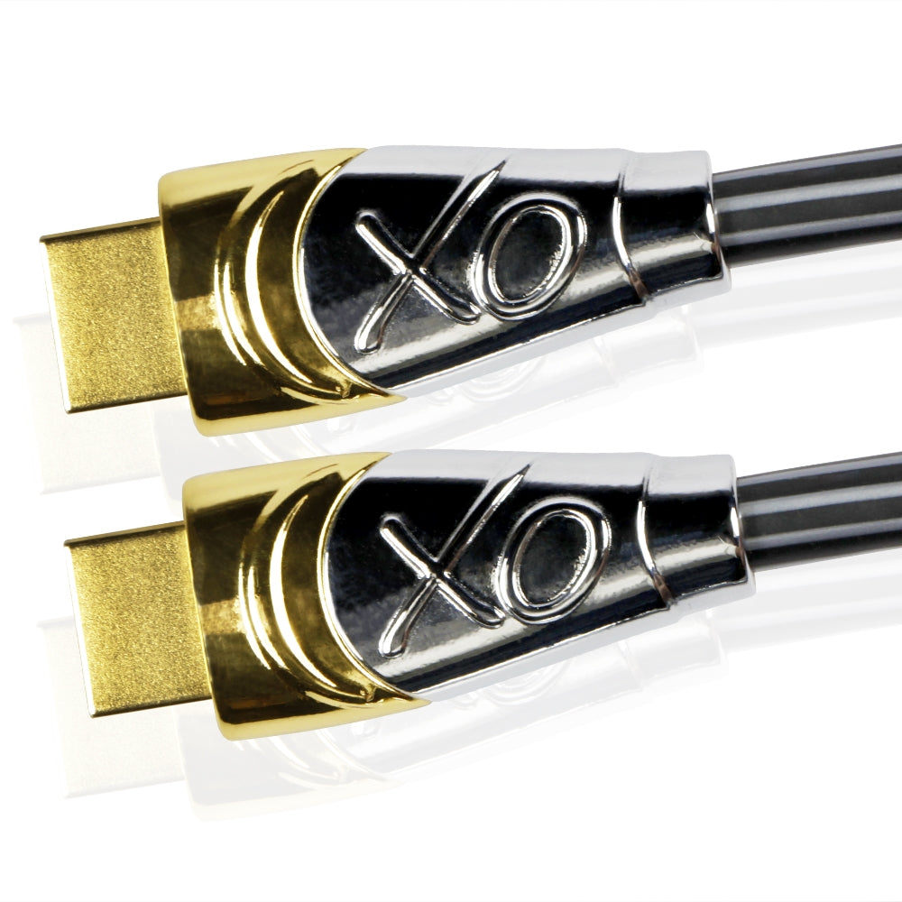 XO Platinum PRO GOLD 3m High Speed HDMI Cable (HDMI Type A, HDMI 2.1/2.0b/2.0a/2.0/1.4) - 4K, 3D, UHD, ARC, Full HD, Ultra HD, 2160p, HDR - for PS4, Xbox One, Wii, Sky Q, LCD, LED, UHD, 4k TVs - Black - hdmicouk
