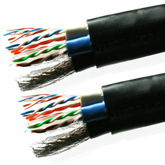 VDC Contractor Series Multimedia Hybrid Cable (2 x Cat 6 U/UTP, 1 x Cat 5E U/UTP and 2 quad shielded RG6), Black 250-100-212 - 50m - hdmicouk